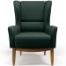 Kit Poltrona Decorativa Milena D02 com Puff Viseo Linho Verde C-117 - Lyam Decor