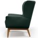 Kit Poltrona Decorativa Milena D02 com Puff Viseo Linho Verde C-117 - Lyam Decor