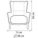 Kit Poltrona Decorativa Milena D02 com Puff Viseo Veludo Marsala C-278 - Lyam Decor