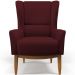 Kit Poltrona Decorativa Milena D02 com Puff Viseo Veludo Marsala C-278 - Lyam Decor