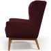 Kit Poltrona Decorativa Milena D02 com Puff Viseo Veludo Marsala C-278 - Lyam Decor