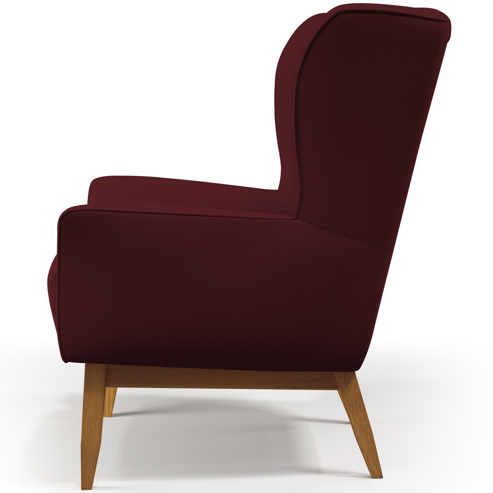 Kit Poltrona Decorativa Milena D02 com Puff Viseo Veludo Marsala C-278 - Lyam Decor