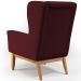 Kit Poltrona Decorativa Milena D02 com Puff Viseo Veludo Marsala C-278 - Lyam Decor