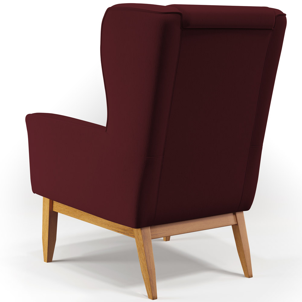 Kit Poltrona Decorativa Milena D02 com Puff Viseo Veludo Marsala C-278 - Lyam Decor