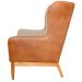 Kit Poltrona Decorativa Milena com Puff Viseo D02 Linho Bege C-129 Corano Marrom  - Lyam Decor