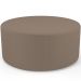 Kit Puff Redondo Lola e Puff Recamier Orgânico Orbit W01 Bouclê Bege - Lyam Decor