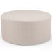Kit Puff Redondo Lola e Puff Recamier Orgânico Orbit W01 Bouclê Creme - Lyam Decor