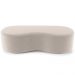 Kit Puff Redondo Lola e Puff Recamier Orgânico Orbit W01 Bouclê Creme - Lyam Decor