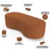 Kit Puff Redondo Lola e Puff Recamier Orgânico Orbit W01 Bouclê Terracota - Lyam Decor