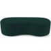 Kit Puff Redondo Lola e Puff Recamier Orgânico Orbit W01 Bouclê Verde - Lyam Decor