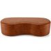 Kit Puff Redondo Lola e Puff Recamier Orgânico Orbit W01 Couríssimo Camel - Lyam Decor