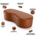 Kit Puff Redondo Lola e Puff Recamier Orgânico Orbit W01 Couríssimo Camel - Lyam Decor