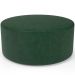 Kit Puff Redondo Lola e Puff Recamier Orgânico Orbit W01 Couríssimo Verde - Lyam Decor