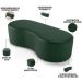 Kit Puff Redondo Lola e Puff Recamier Orgânico Orbit W01 Couríssimo Verde - Lyam Decor