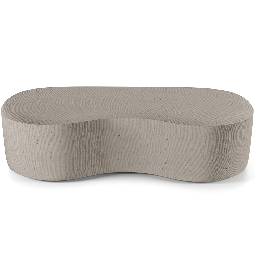 Kit Puff Redondo Lola e Puff Recamier Orgânico Orbit W01 Linho Bege - Lyam Decor
