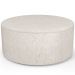 Kit Puff Redondo Lola e Puff Recamier Orgânico Orbit W01 Linho Cru - Lyam Decor
