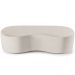 Kit Puff Redondo Lola e Puff Recamier Orgânico Orbit W01 Linho Cru - Lyam Decor