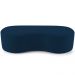 Kit Puff Redondo Lola e Puff Recamier Orgânico Orbit W01 Suede Azul Marinho - Lyam Decor