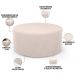 Kit Puff Redondo Lola e Puff Recamier Orgânico Orbit W01 Suede Bege - Lyam Decor