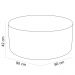 Kit Puff Redondo Lola e Puff Recamier Orgânico Orbit W01 Suede Bege - Lyam Decor