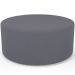 Kit Puff Redondo Lola e Puff Recamier Orgânico Orbit W01 Suede Cinza - Lyam Decor