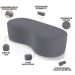 Kit Puff Redondo Lola e Puff Recamier Orgânico Orbit W01 Suede Cinza - Lyam Decor