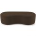 Kit Puff Redondo Lola e Puff Recamier Orgânico Orbit W01 Suede Marrom - Lyam Decor
