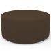 Kit Puff Redondo Lola e Puff Recamier Orgânico Orbit W01 Suede Marrom - Lyam Decor