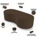 Kit Puff Redondo Lola e Puff Recamier Orgânico Orbit W01 Suede Marrom - Lyam Decor