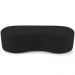 Kit Puff Redondo Lola e Puff Recamier Orgânico Orbit W01 Suede Preto - Lyam Decor