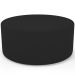 Kit Puff Redondo Lola e Puff Recamier Orgânico Orbit W01 Suede Preto - Lyam Decor