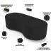 Kit Puff Redondo Lola e Puff Recamier Orgânico Orbit W01 Suede Preto - Lyam Decor