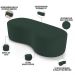 Kit Puff Redondo Lola e Puff Recamier Orgânico Orbit W01 Suede Verde Musgo - Lyam Decor