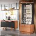 Kit Sala De Jantar Aparador Valentim B01 com Cristaleira Dominic Preto Nature - Lyam Decor