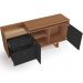 Kit Sala De Jantar Aparador Valentim B01 com Cristaleira Dominic Preto Nature - Lyam Decor