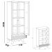 Kit Sala de Jantar Aparador Mason 04 Portas com Cristaleira Geórgia L05 Off White Freijó - Lyam Decor