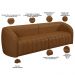 Kit Sofá 04 Lugares Para Sala 252 cm com 02 Poltronas Lazio M03 Couríssimo Whisky - Lyam Decor