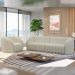 Kit Sofá 05 Lugares Para Sala 332 cm com 02 Poltronas Lazio M03 Bouclê Bege Claro - Lyam Decor