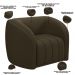 Kit Sofá 05 Lugares Para Sala 332 cm com 02 Poltronas Lazio M03 Veludo Marrom - Lyam Decor