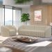 Kit Sofá 05 Lugares Para Sala de Estar 332 cm Com 02 Poltronas Lazio M03 Bouclê Bege - Lyam Decor