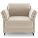 Kit Sofá 2 Lugares 164cm Com 01 Poltronas Álamo M03 Veludo Bege - Lyam Decor