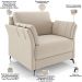 Kit Sofá 2 Lugares 164cm Com 01 Poltronas Álamo M03 Veludo Bege - Lyam Decor
