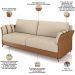 Kit Sofá 2 Lugares 164cm Com 02 Poltrona Álamo M03 Couríssimo Whisky Linho Bege - Lyam Decor