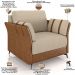 Kit Sofá 2 Lugares 164cm Com 02 Poltrona Álamo M03 Couríssimo Whisky Linho Bege - Lyam Decor