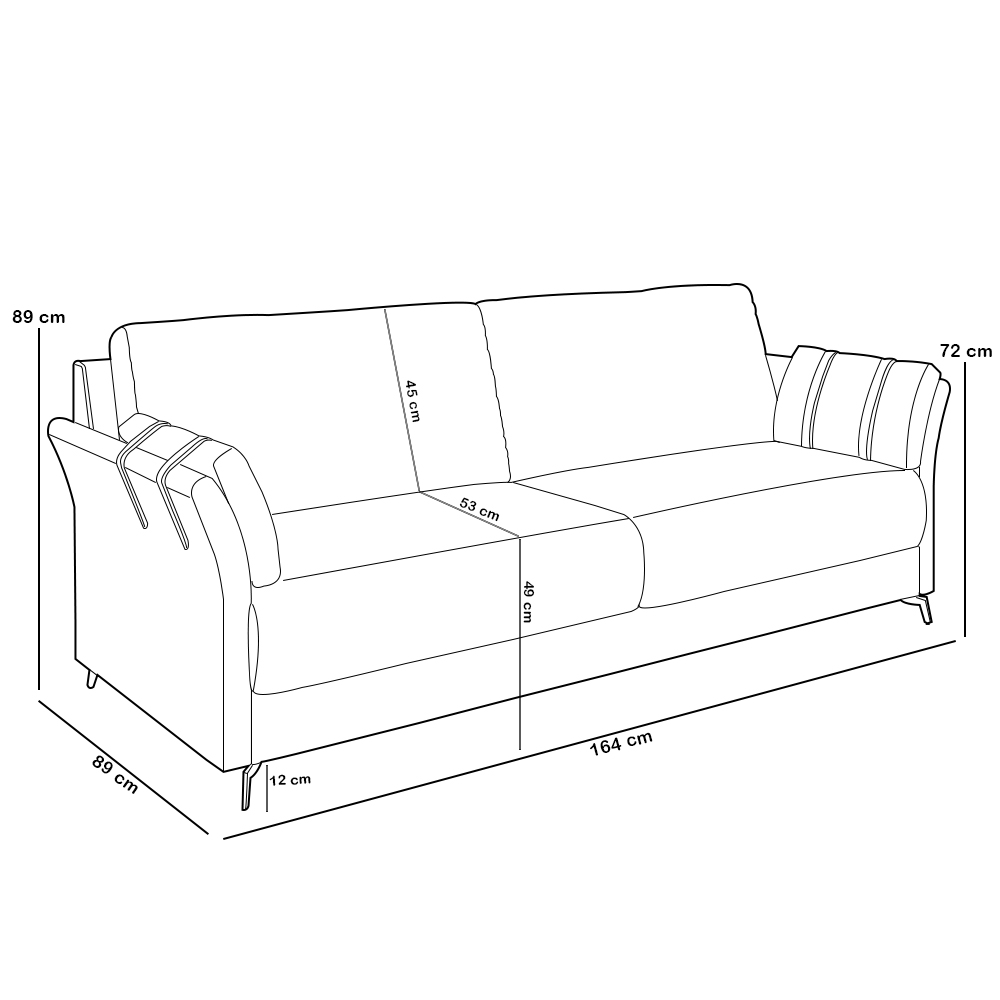 Kit Sofá 2 Lugares 164cm com 01 Poltrona Álamo M03 Bouclê Branco - Lyam Decor