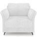 Kit Sofá 2 Lugares 164cm com 02 Poltronas Álamo M03 Bouclê Branco - Lyam Decor