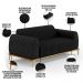 Kit Sofá 3 Lugares Sala Estar 180cm E Poltrona Molino Pés D'ouro D02 Linho Chumbo D-465 - Lyam Decor