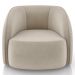 Kit Sofá 4 Lugares Eron 240cm Com Poltrona Giratória Angelina M03 Veludo Bege - Lyam Decor