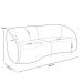 Kit Sofá 4 Lugares Eron 288cm Com Poltrona Giratória Angelina M03 Bouclê Branco - Lyam Decor