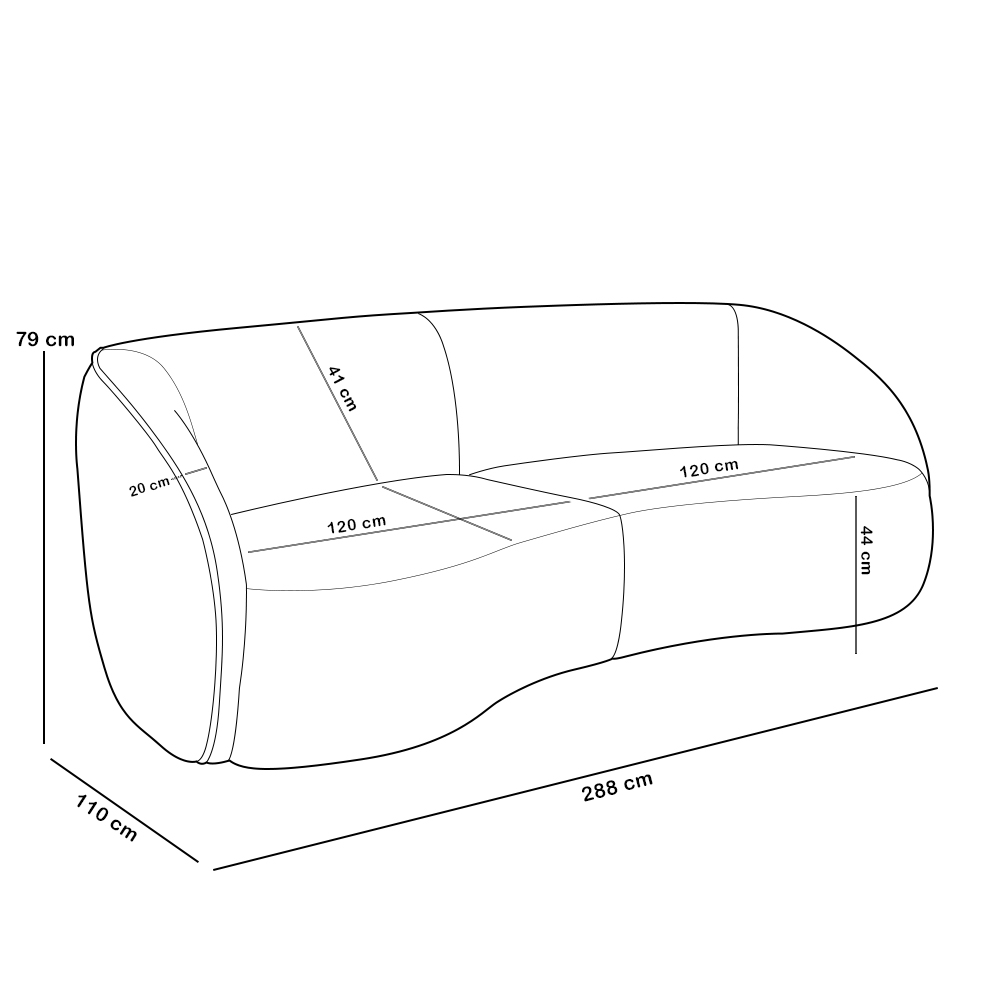 Kit Sofá 4 Lugares Eron 288cm Com Poltrona Giratória Angelina M03 Bouclê Branco - Lyam Decor